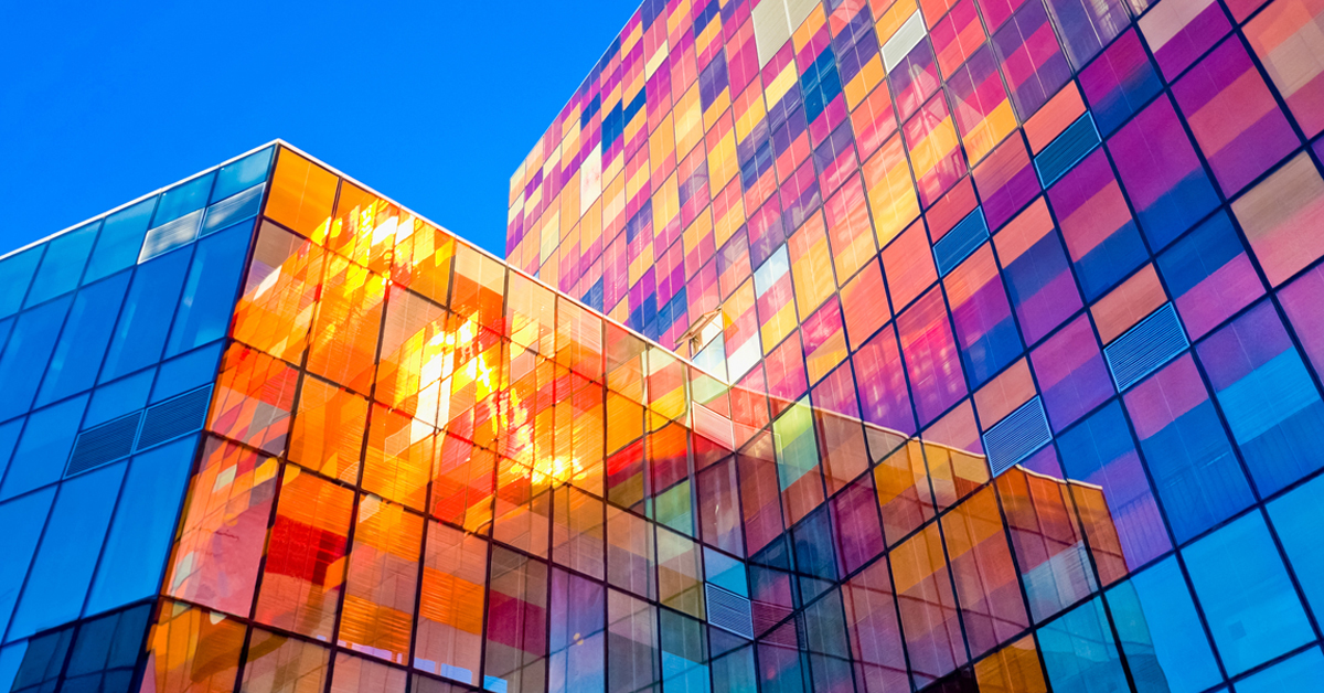 Abstract image of commercial buildings