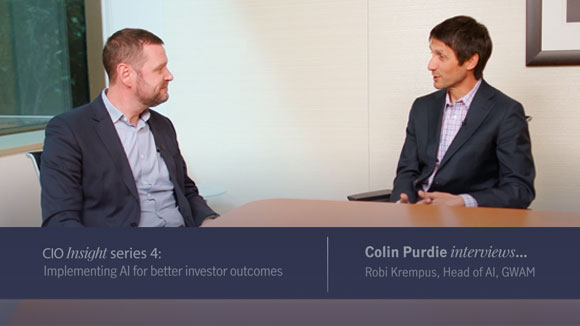 Colin Purdie in discussion with Robi Krempus, head of AI, Manulife Wealth and Asset Management.