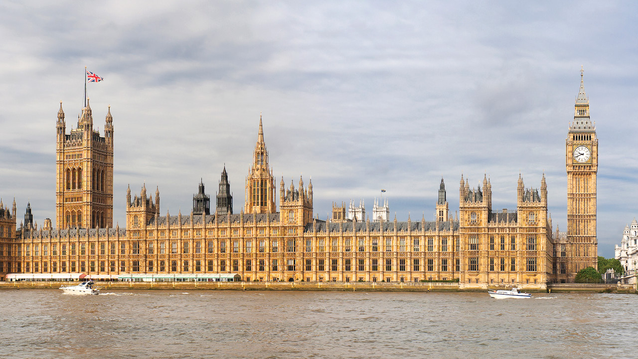 A panoramic composite of the parliamentary landmark and naval architecture, a government hub and tourist attraction.