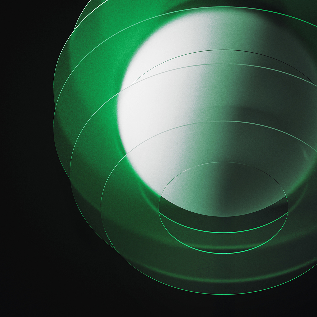 Experience a global perspective with our 3D vector design, featuring an abstract blue sphere on a neutral background.