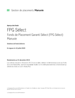 FPG Sélect Aperçu du fonds