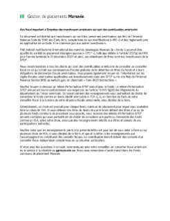 FNB indiciel multifactoriel international des marchés développés Manuvie SPEP Relevés annuels d’information