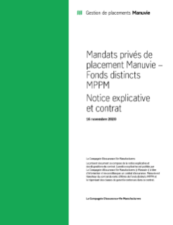 Fonds distincts MPPM Notice explicative et contrat