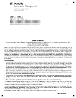 Form of proxy