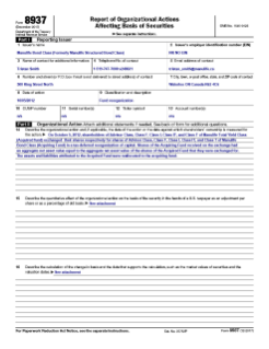Formulaire 8937 - Corporate Class Merger - Manulife Bond Class