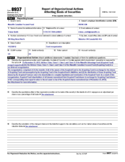 Form 8937 Trust Fund Merger Manulife Canadian Focused Fund 1
