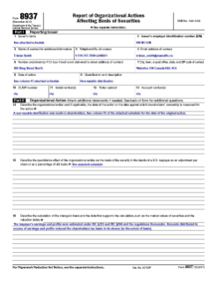 Formulaire IRS 8937 - Return of Capital Distribution (2011)