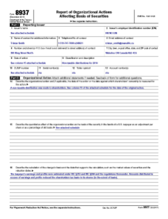 IRS Form 8937 - Return of Capital Distribution 2014