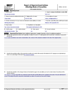 Formulaire IRS 8937 - Return of Capital Distribution 2019