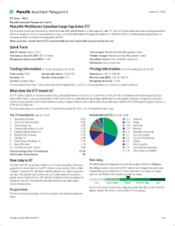 Manulife Multifactor Canadian Large Cap Index ETF