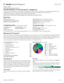 Manulife Multifactor U.S. Mid Cap Index ETF - Hedged Units