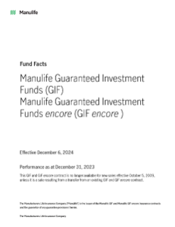 GIF and GIF encore Fund facts