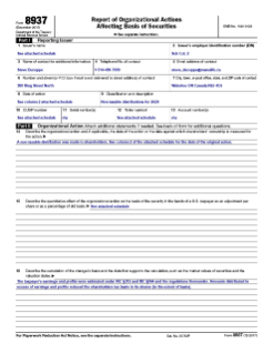IRS 8937 Form - Return of Capital Distribution (2020)