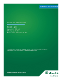 Manulife Ideal Signature Select™ Fund Facts
