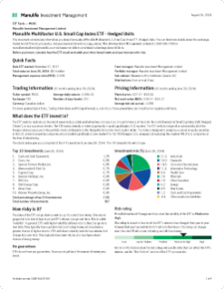 Manulife Multifactor U.S. Small Cap Index ETF - Hedged Units