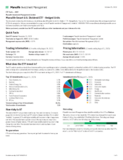 Manulife Smart U.S. Dividend ETF - Hedged Units