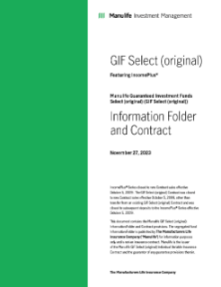 MK2002E - GIF Select (original) Information folder and contract