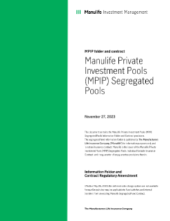 MK2972E - MPIP Segregated Pools information folder and contract
