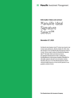 MK3368E - Manulife Ideal Signature Select Information Folder