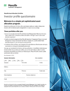 MK3484E - Investor Profile Questionnaire