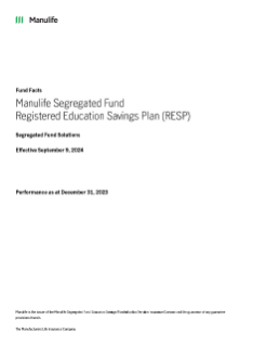 Manulife Segregated Fund Registered Education Savings Plan (RESP) Fund Facts