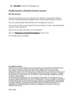 Simplify transfers in Manulife Investment contracts – Video transcript