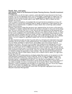 Death, fees, and taxes – Video transcript