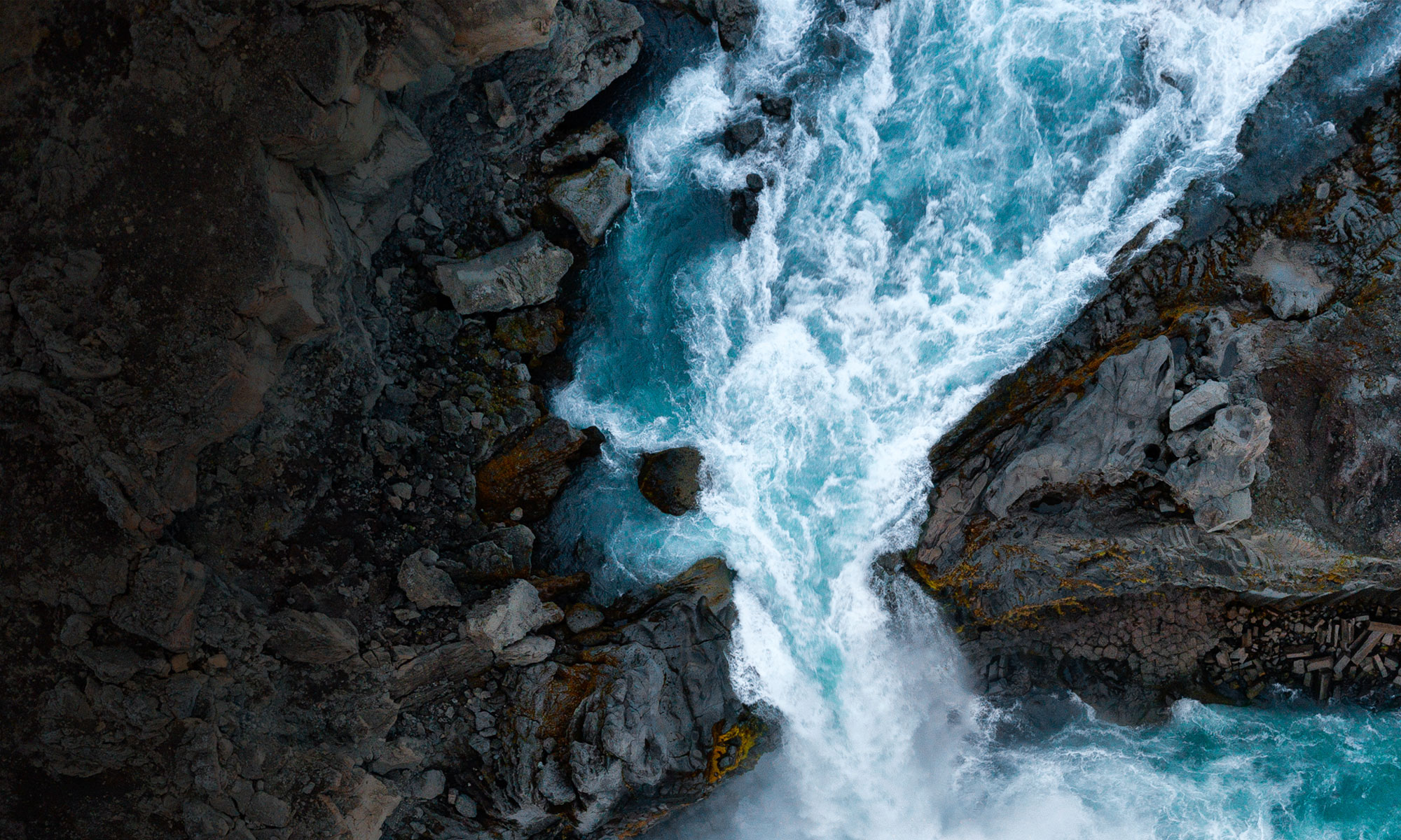 An abstract rendering of nature captures the strength of a mountain, the tranquility of a waterfall, and the resilience of sea waves.