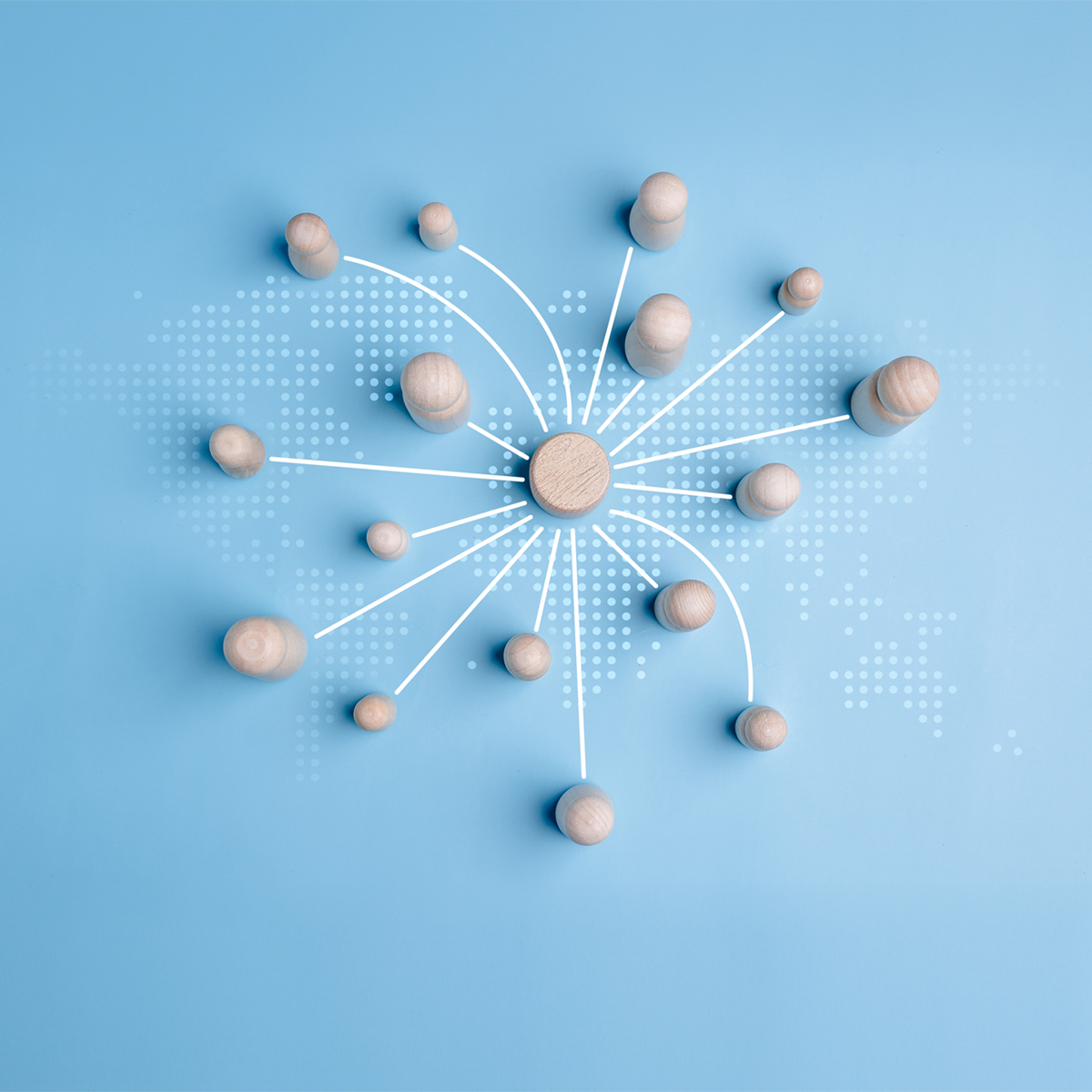 Interconnected circles representing the global nature of the global multi-sector fixed-income team