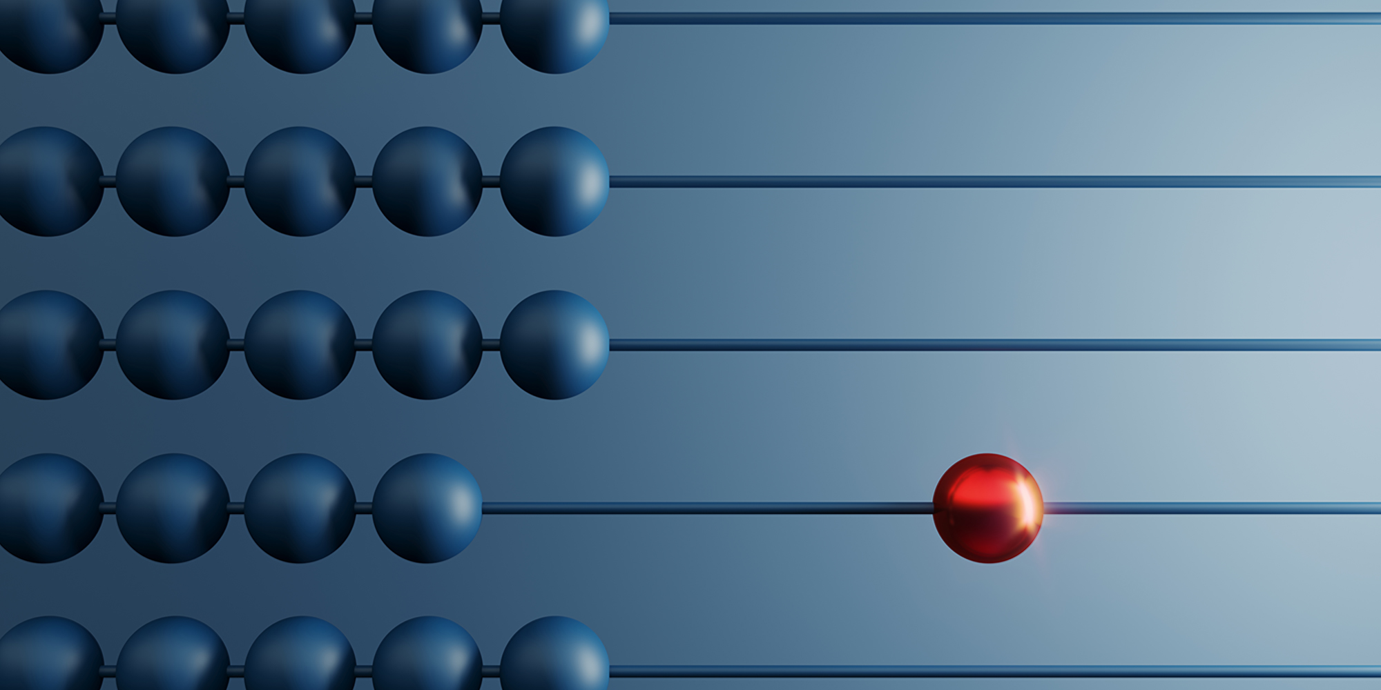 A red 3D sphere on a white background symbolizes balance and abstract concepts, ideal for modern business themes.