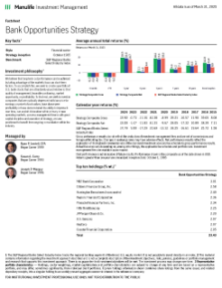 Bank Opportunities Fact Sheet