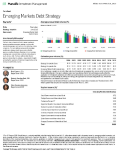 Emerging Market Debt Fact Sheet