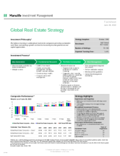 Global Real Estate fact sheet