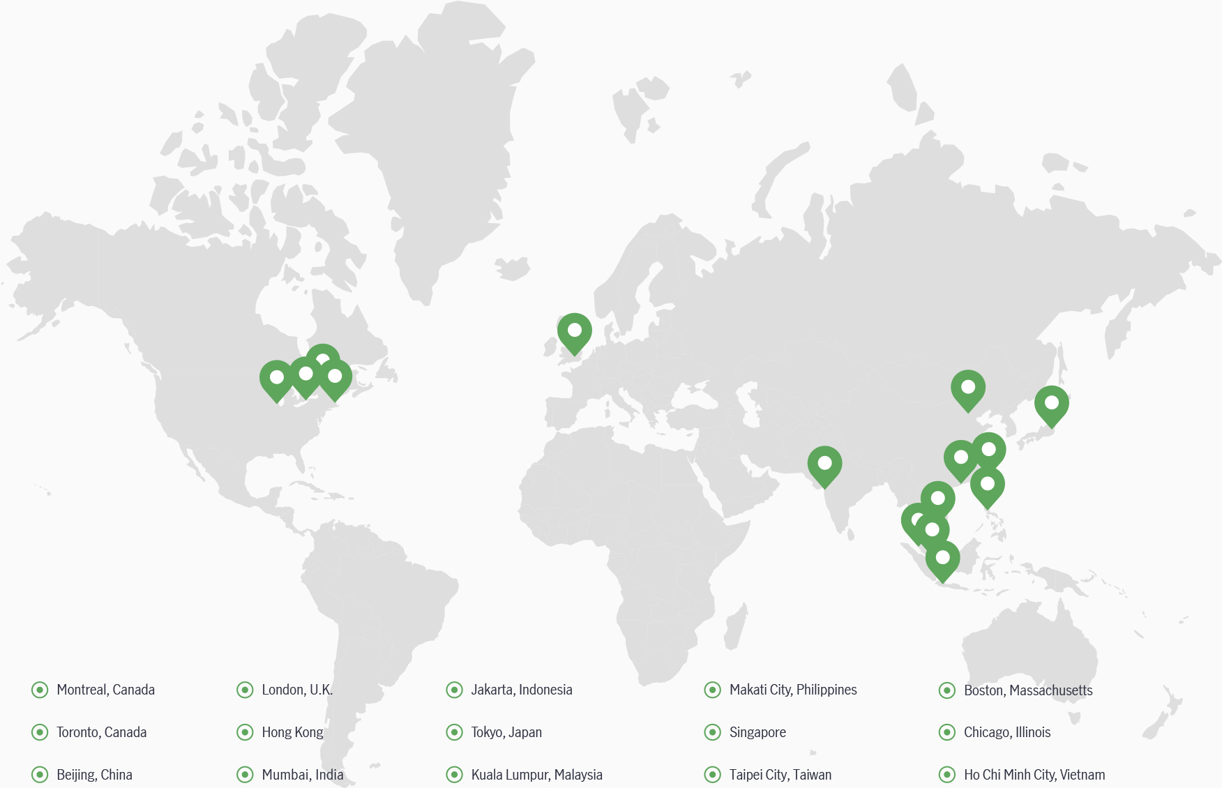 160 investment professionals in 15 locations