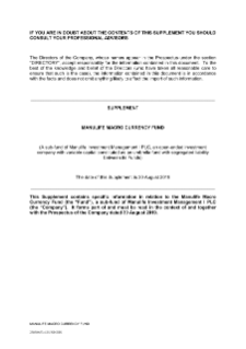 UCITS Macro Currency prospectus