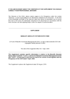 Absolute Return Rates supplement