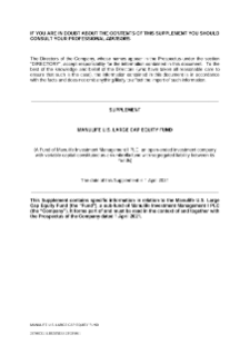 Supplement | US Large Cap Equity Fund
