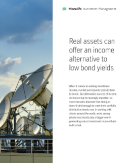 Real assets can offer an income alternative to low bond yields