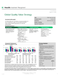 Global Quality Value Fact Sheet