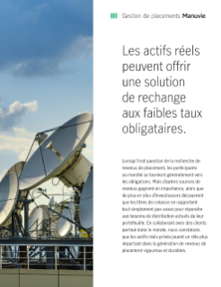 Les actifs réels peuvent offrir une solution de rechange aux faibles taux obligataires.