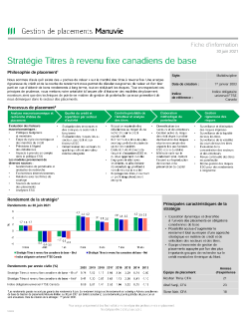 Stratégie Titres à revenu fixe de base