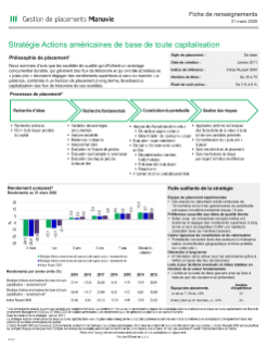 Stratégie Actions américaines de base de toute capitalisation