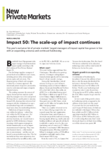 PEI's Impact Fund Manager Ranking