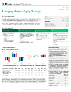 Emerging Market Equity Fact Sheet