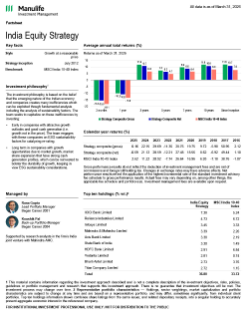 India Equity Fact Sheet