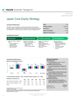 Japan Core Equity Fact Sheet