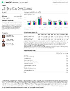 U.S. Small-Cap Core Equity Fact Sheet