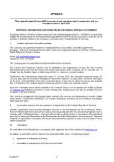 CQS Global Convertible DE Country Supplement