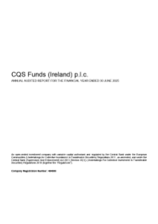 CQS UCITS annual report