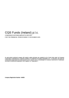 CQS UCITS semiannual report